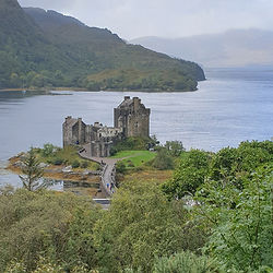 Eilan Donan Castle with Skye in the background.