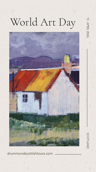 A picture of an Iona Croft House by Scottish Colourist, Francis Boileau Cadell. Image credit: National Galleries of Scotland collection. Photo, National Galleries of Scotland