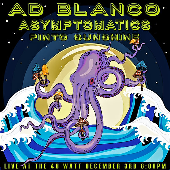 Concert Poster for The Asymptomatics Band
