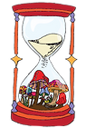Hourglass Sticker for The Asymptomatics Band