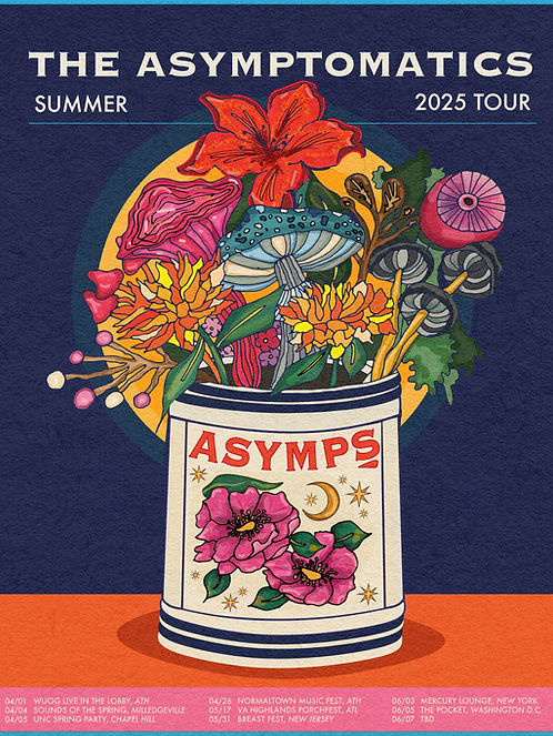 Summer Tour Graphic for The Asymptomatics Band