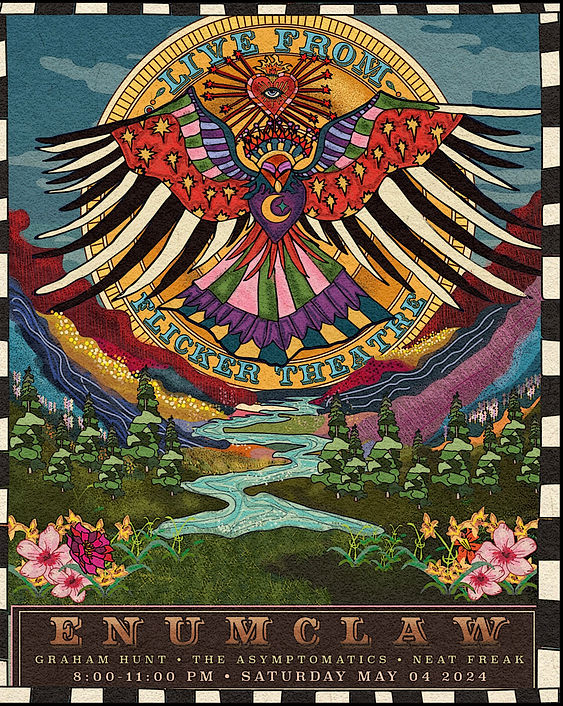 Flicker Theatre Concert Poster for The Asymptomatics Band