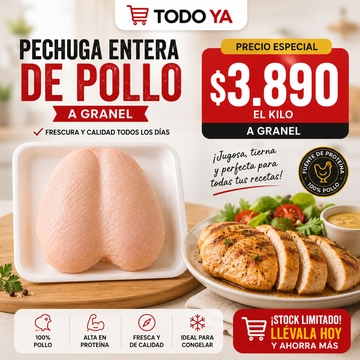 Pechuga de Pollo a Granel el Kilo