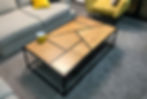 oak and steel a symetric coffe table