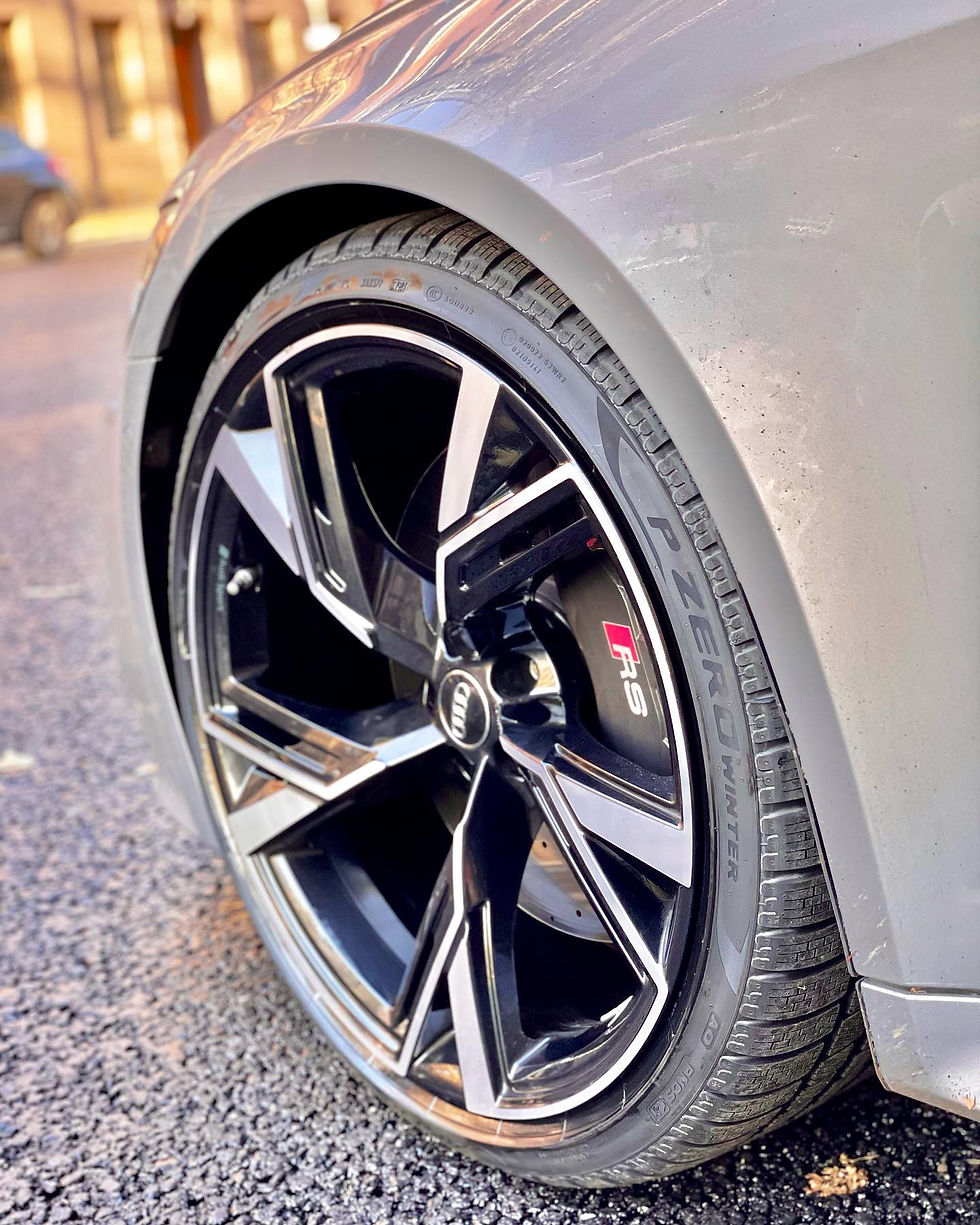 En nyrenoverad fälg till audi med diamond cut