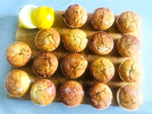 Tasty Lemon & Poppy-seed Muffin Recipe with Greek Yogurt Glaze