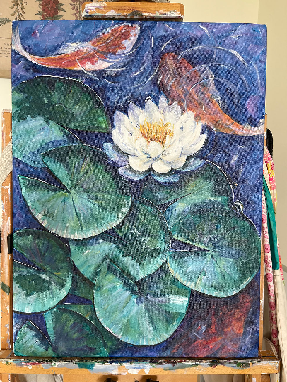 Thumbnail: Smith's Koi Pond      Acrylic 16x24