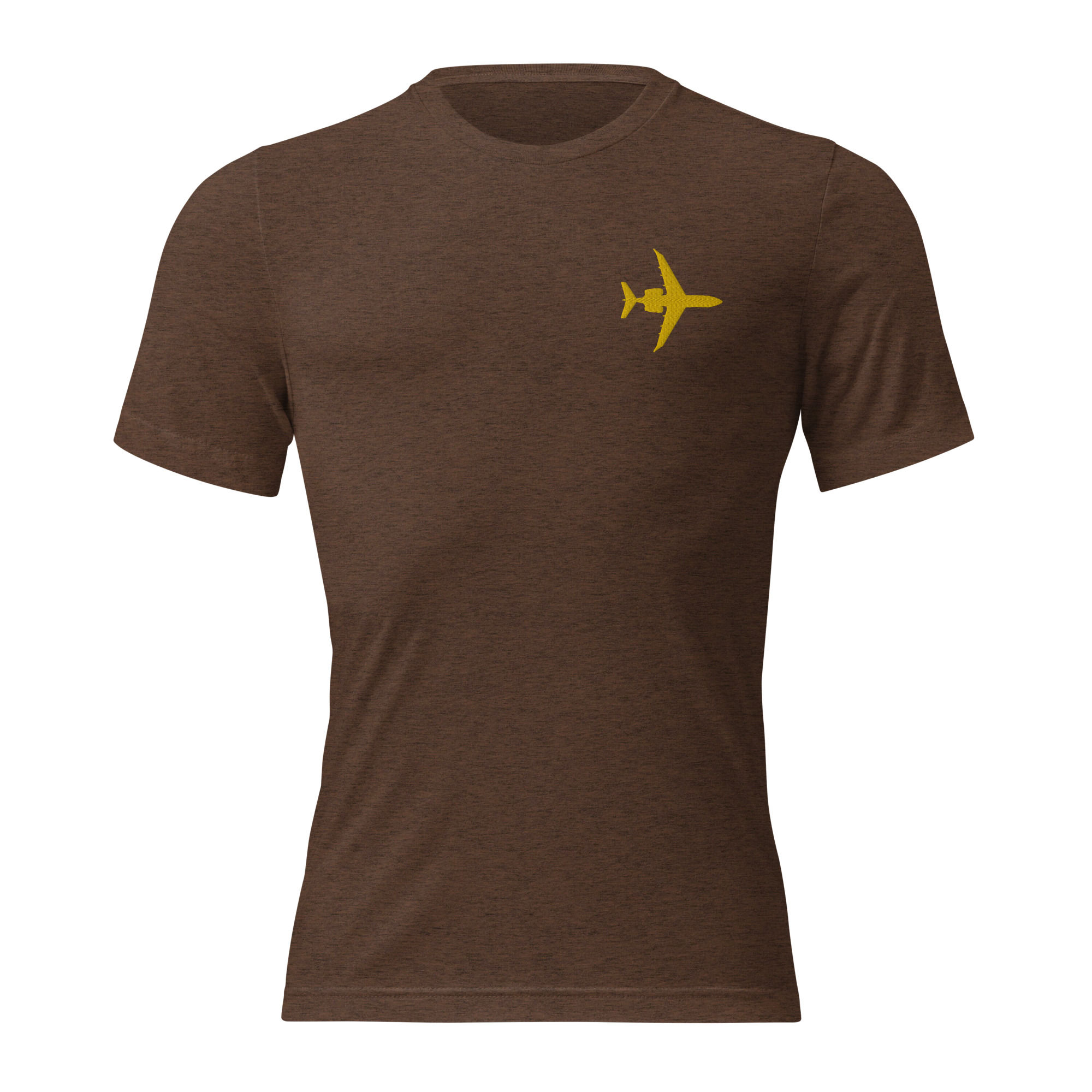 Gold Jet Embroidered Over Heart Brown