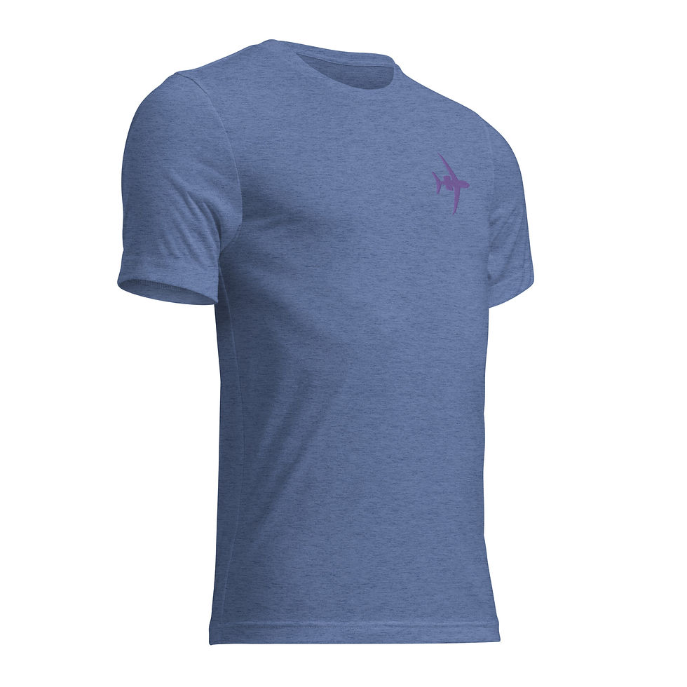 Thumbnail: Purple Jet Over Heart Embroidered T-Shirt