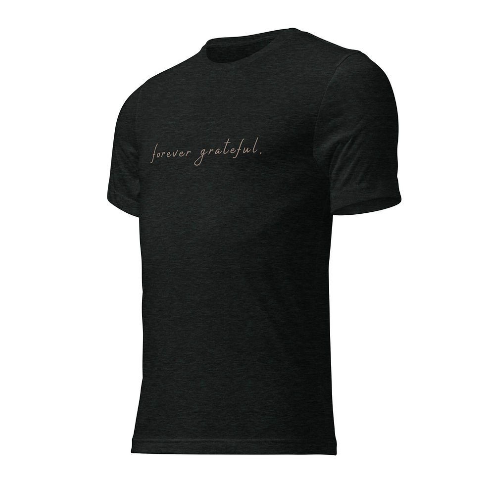 Thumbnail: forever grateful saying t-shirt black