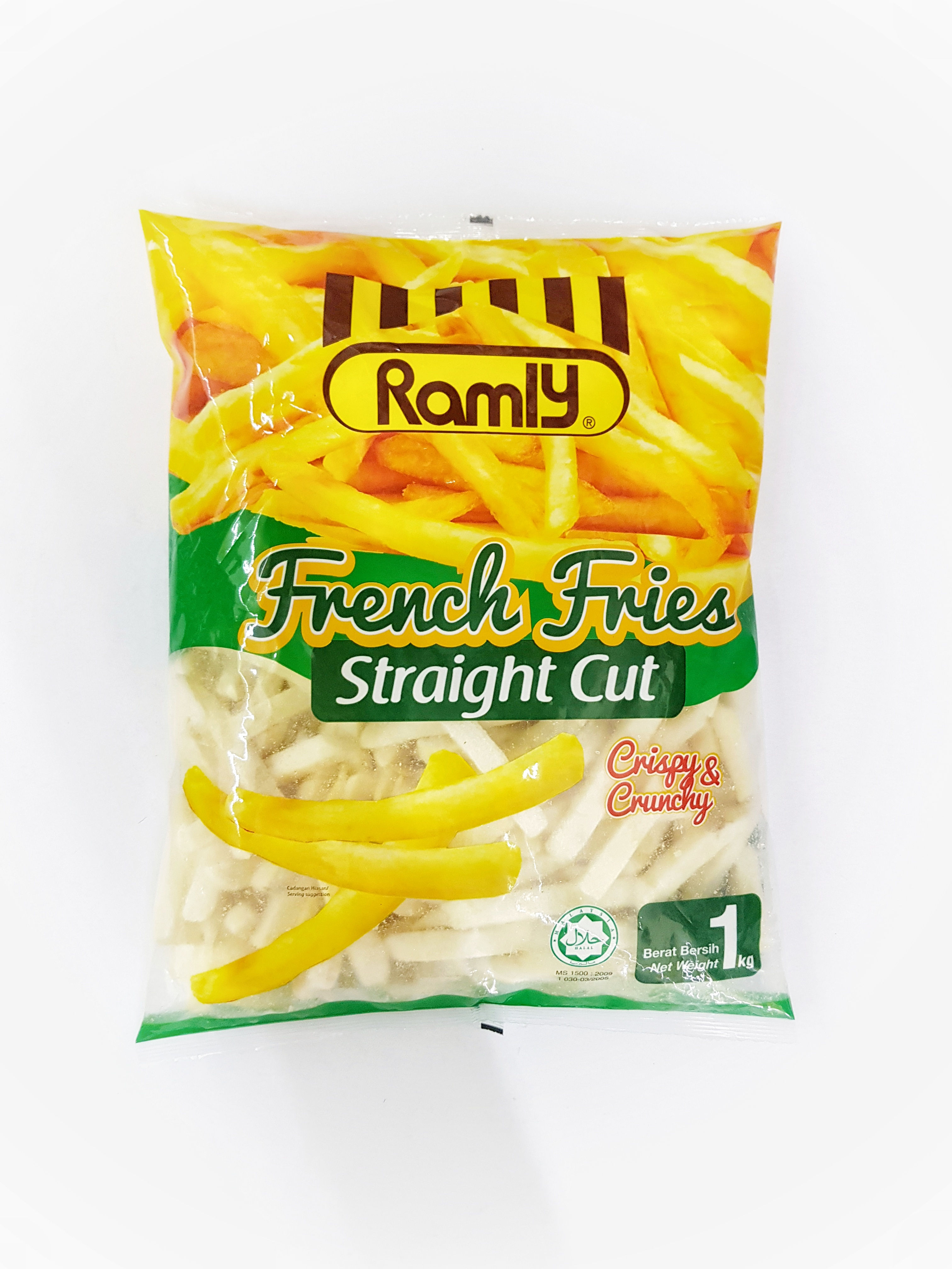 RAMLY FRENCH FRIES STRAIGHT CUT 1KG