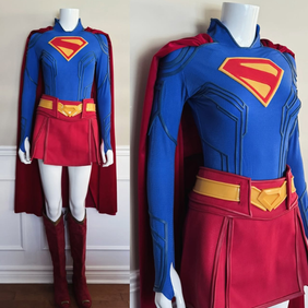 Supergirl en animation ambulante pour fête municipale et anniversaire de fille.