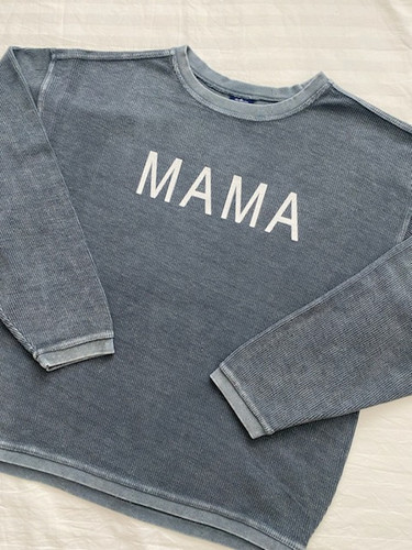 MAMA' Corded Crew Neck | logoeastdesigns