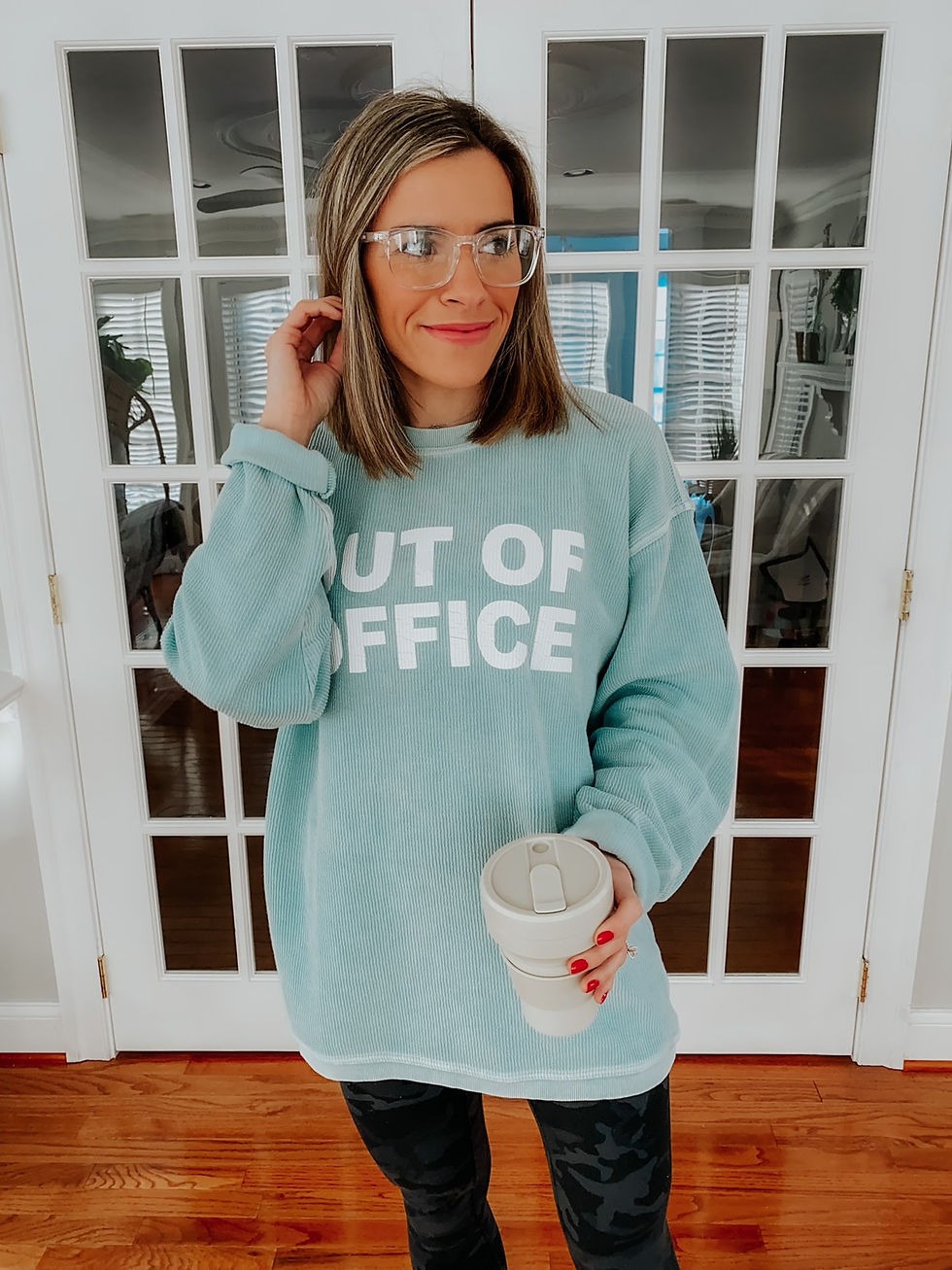 Thumbnail: 'OUT OF OFFICE' Corded Crew Neck