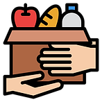 Food donation to the homeless in Dallas Texas, Icon