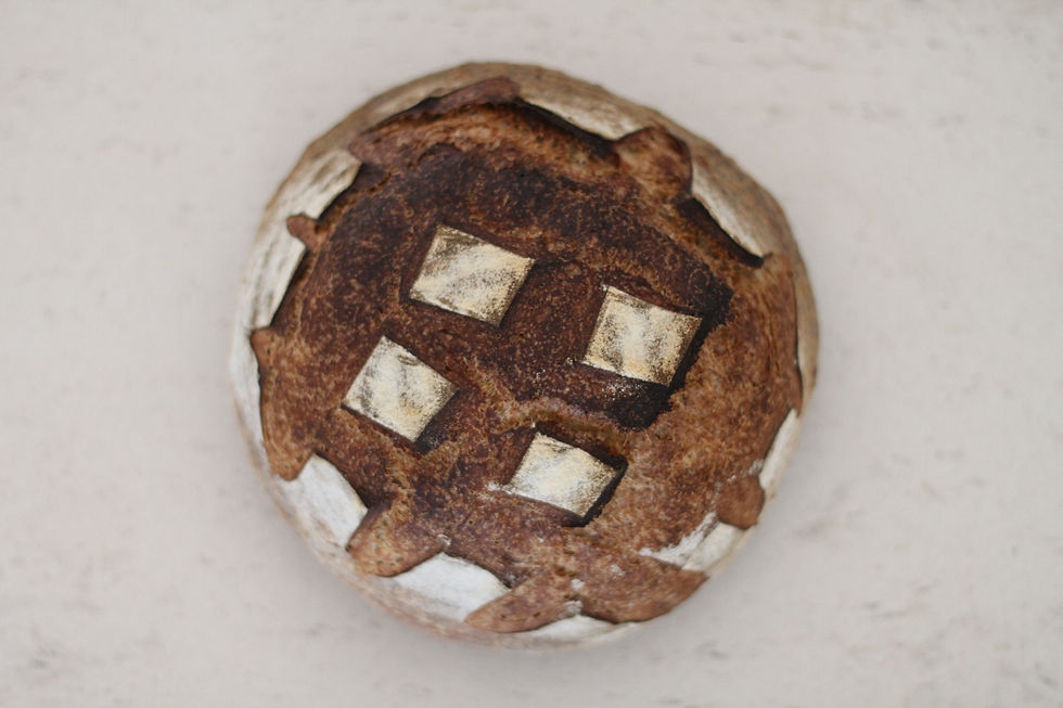 Brünisbrot, Ruchbrot, Obenansicht, Sauerteig
