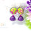 Thumbnail: Purple Queen Polymer earrings with Quilled Jumka