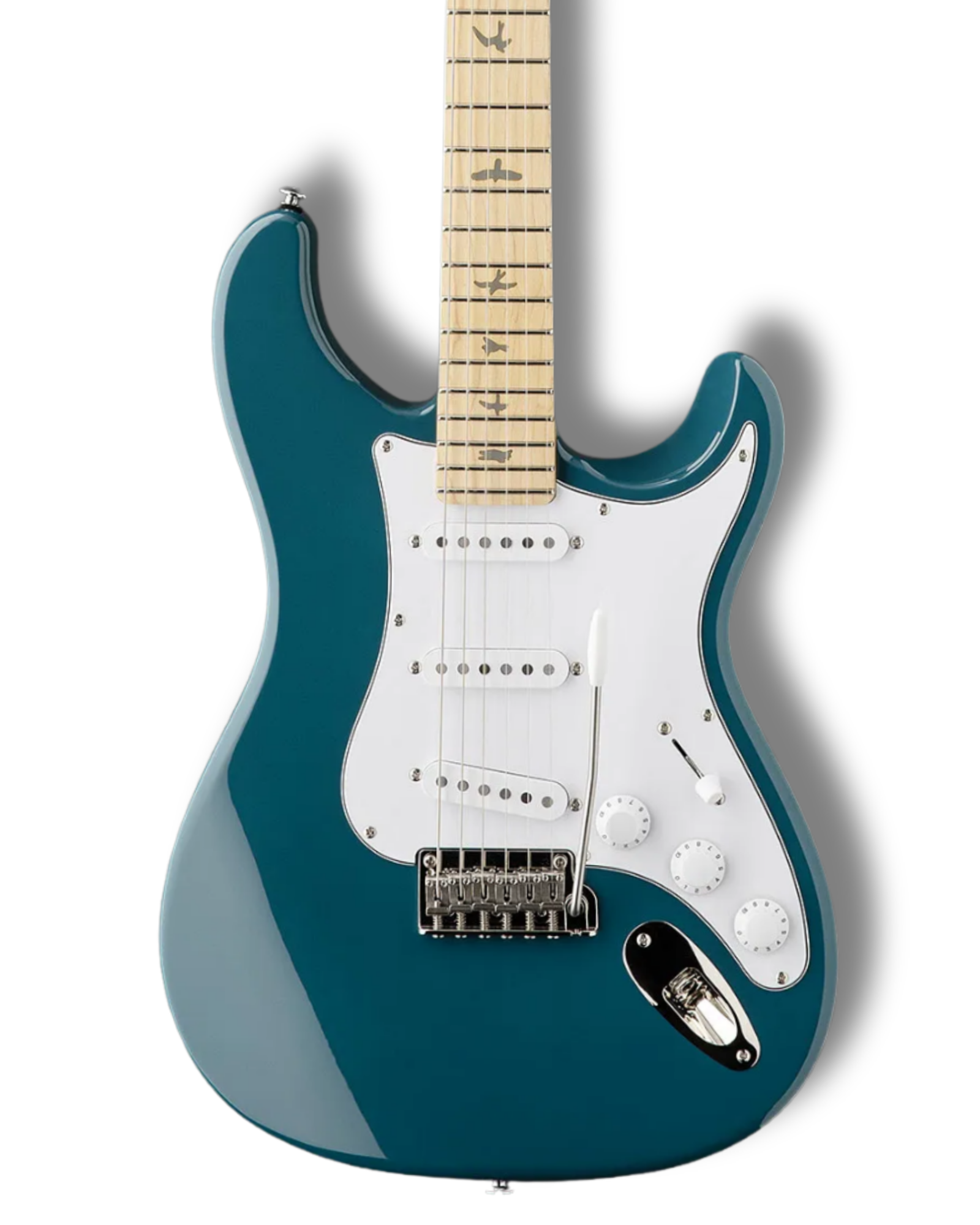 PRS SE Silver Sky Electric Guitar with Maple Fretboard, Nylon Blue