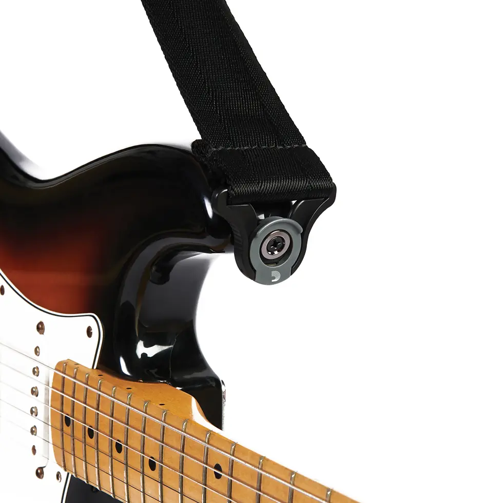 Thumbnail: D'Addario 50BAL00 Auto Lock Guitar Strap, Black
