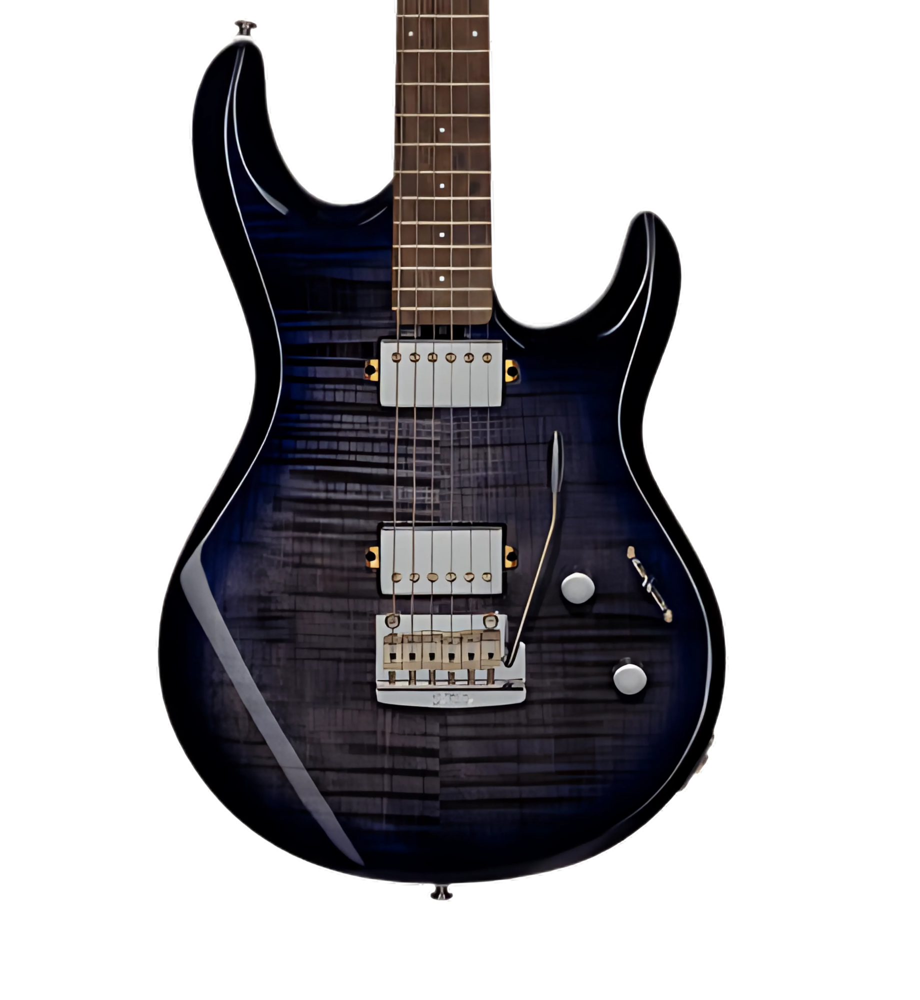 Sterling LK100-BBB Luke Signature Flame Maple Electric Guitar, Blueberry Burst