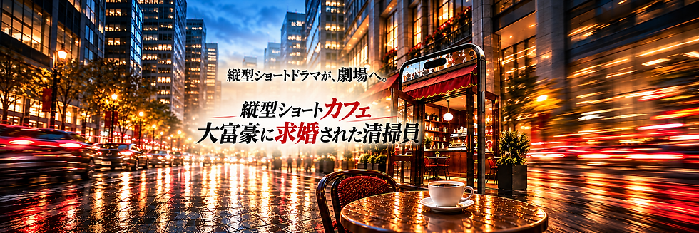 縦型ショートカフェと疾走する夜景.png