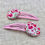 Thumbnail: Liberty Phoebe hair clips (pink)