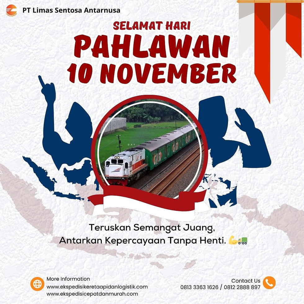 Hari Pahlawan, 10 November, logistik kereta api, layanan ekspedisi