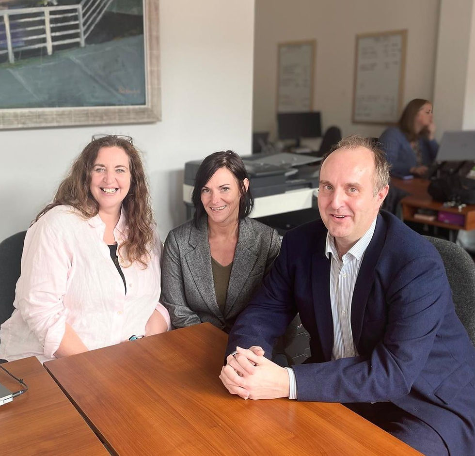 Founder of Homes for Good, Susan Aktemel; Head of Lettings and Tenancy Support, Joey Mirosavljevic and Lettings Manager for the South of Scotland, Andrew Richards.
