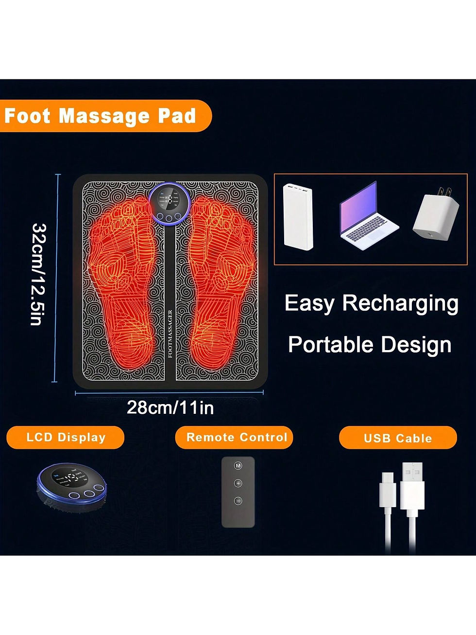 Thumbnail: Portable Neuropathy Foot Massager Pad