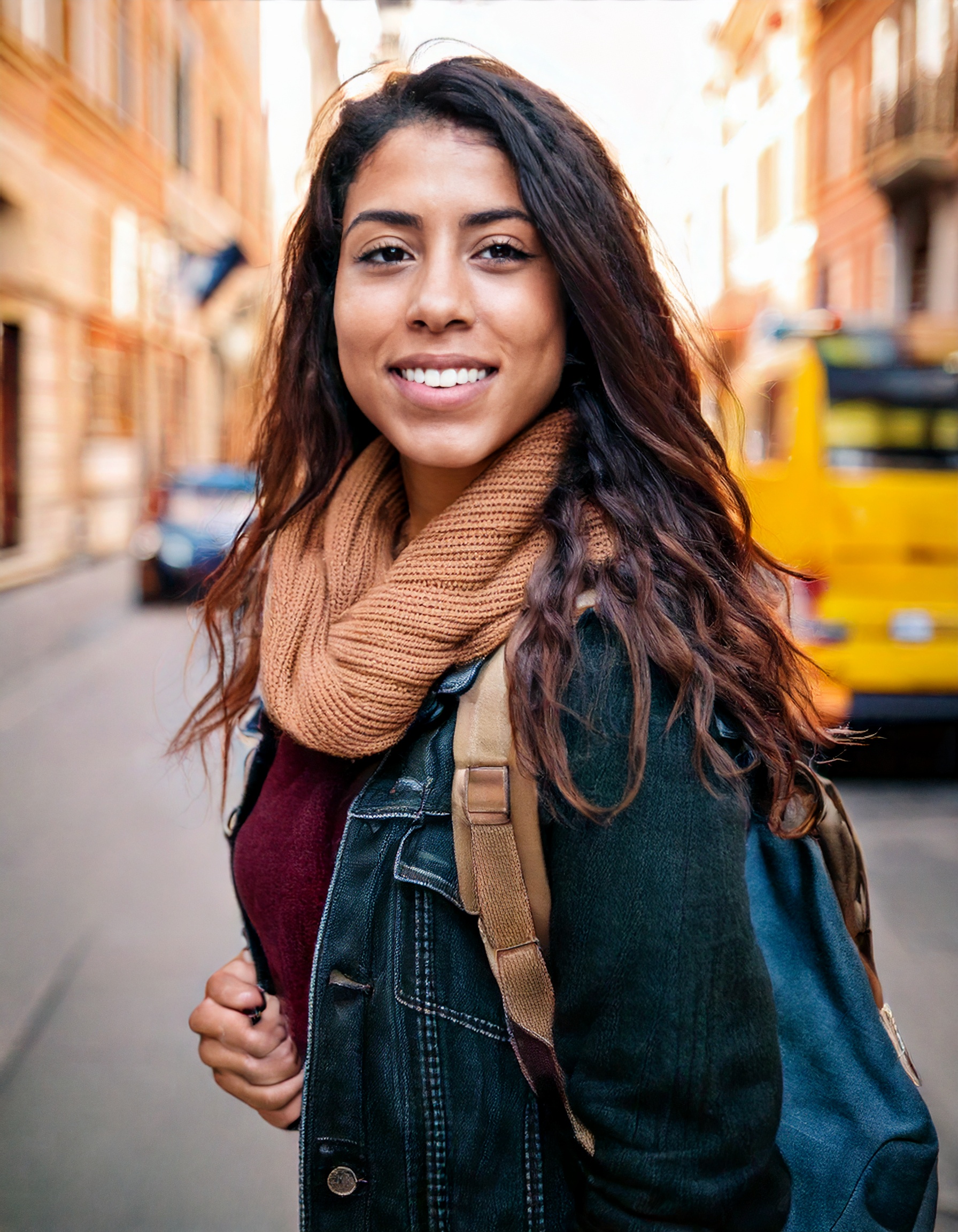 Firefly casual happy young adult; street bakground 96415.jpg