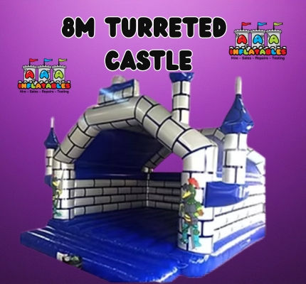 Mh Inflatable Castle 8m Turreted castle | AAA Inflatables