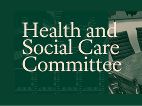 Providing Evidence to Commons Health & Social Care Committee