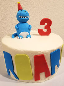 Dinosaur birthday cake