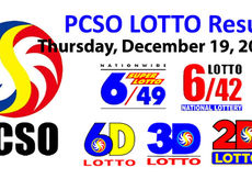PCSO Lotto Results December 19 2024
