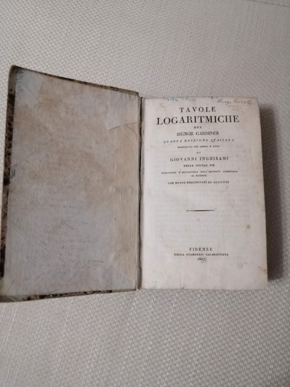 Miniatura: TAVOLE LOGARITMICHE  1827