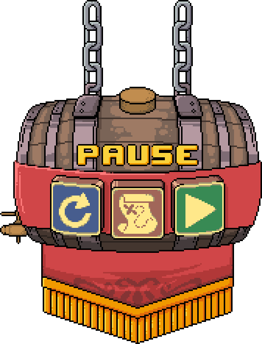 mobile game art for curse of ale pixel retro rpg hero monster level design environment ui elements menu banner