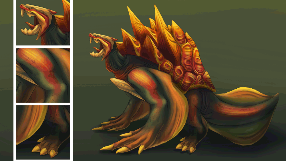 gigaloras turtle tortoise giant monster creature design hunter beast shell lizard reptile dragon