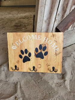 G.1 Garderobe Welcome home Pfoten 40x30