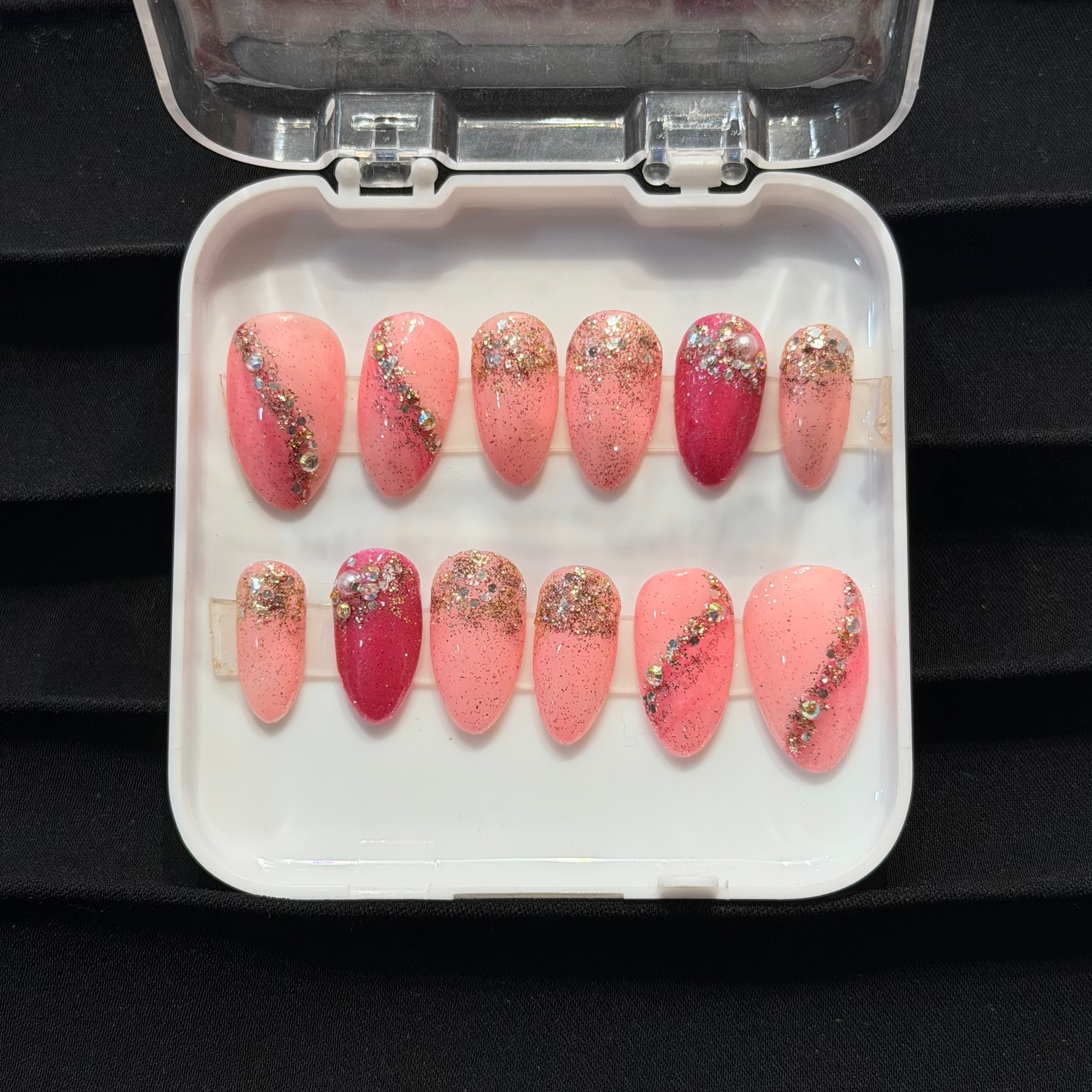 Blush Glimmer Press-Ons