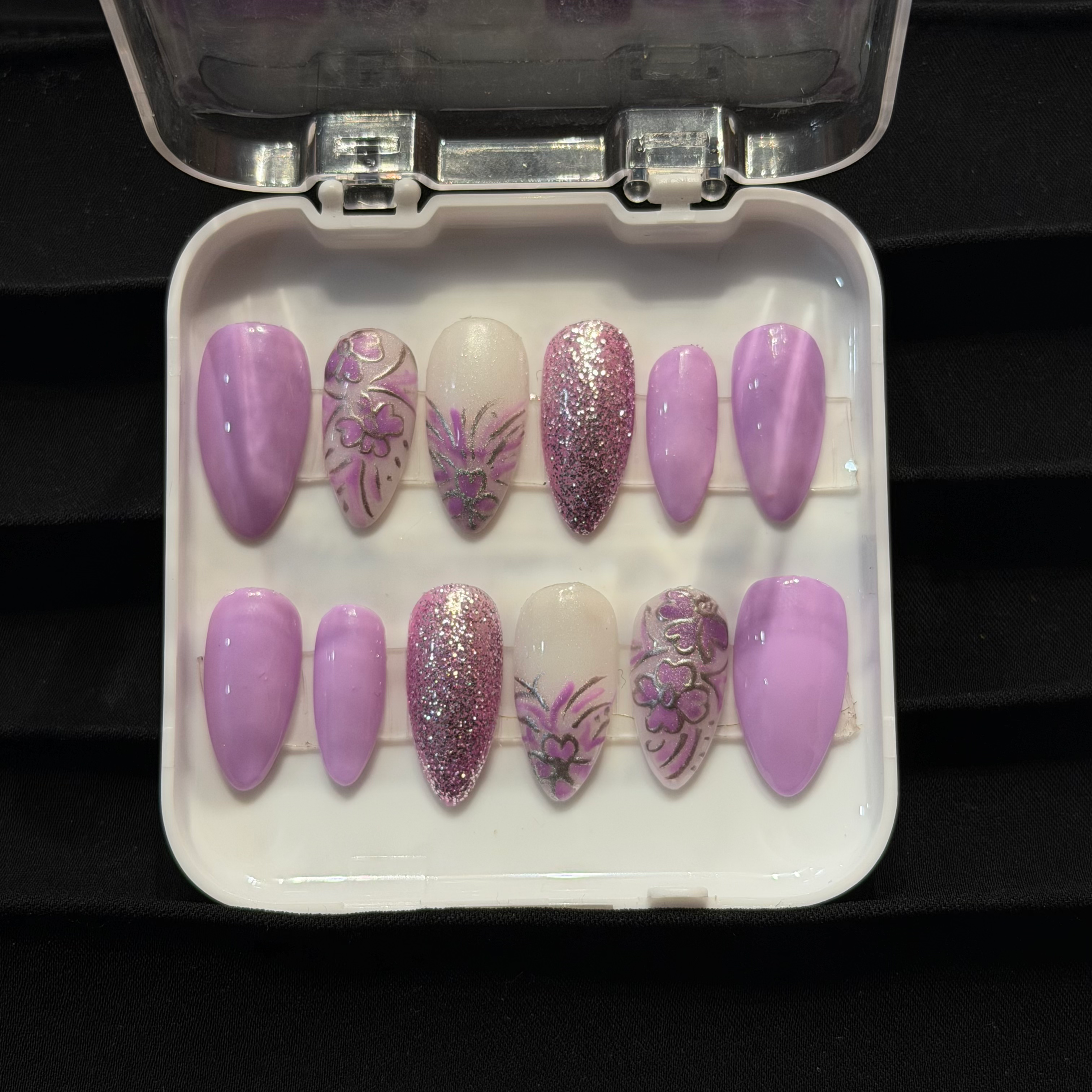Lavender Bloom Press-Ons