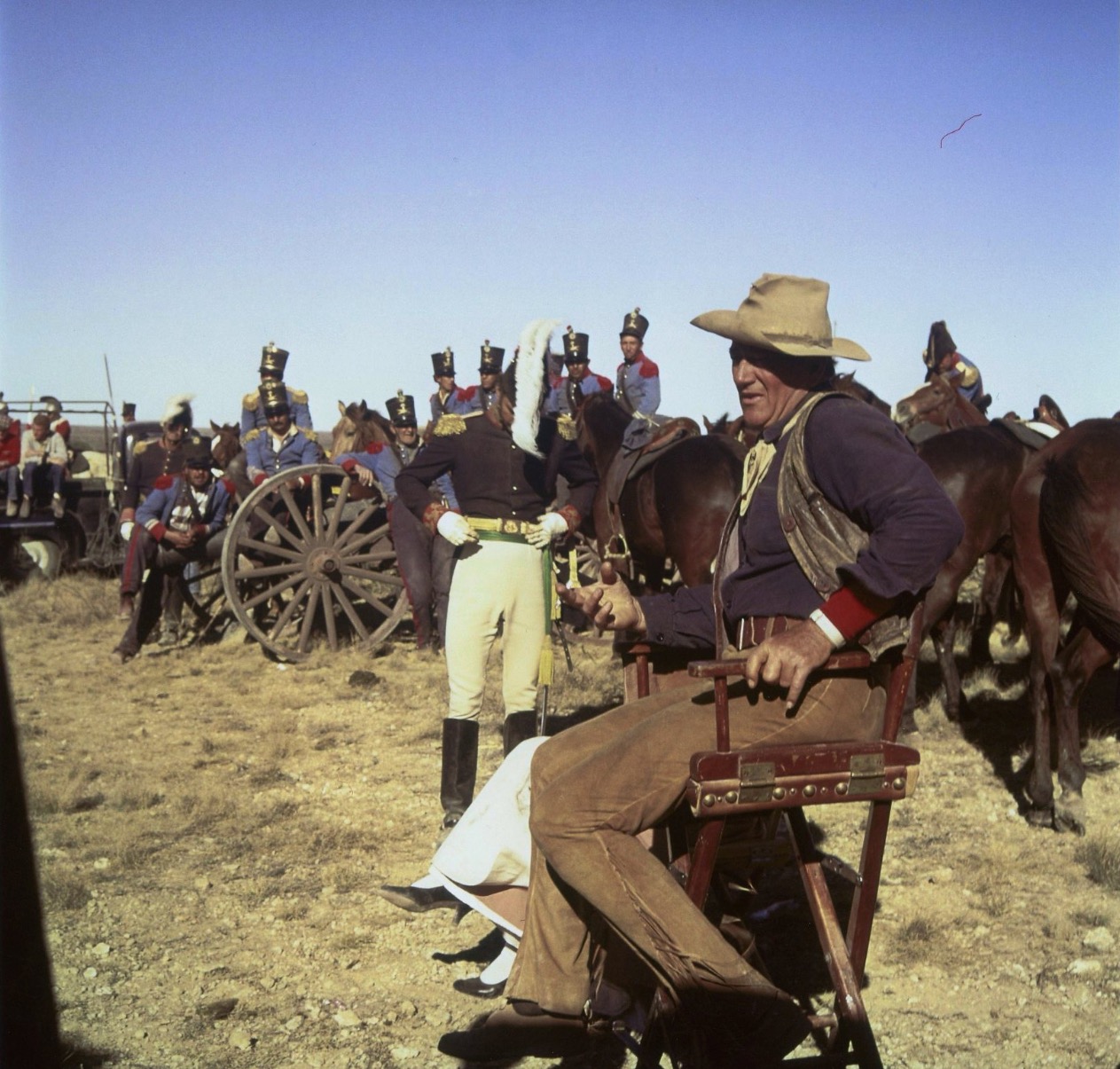 John Wayne in Directors Chair