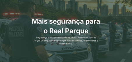 Real Parque Melhor lança abaixo-assinado por mais segurança na região