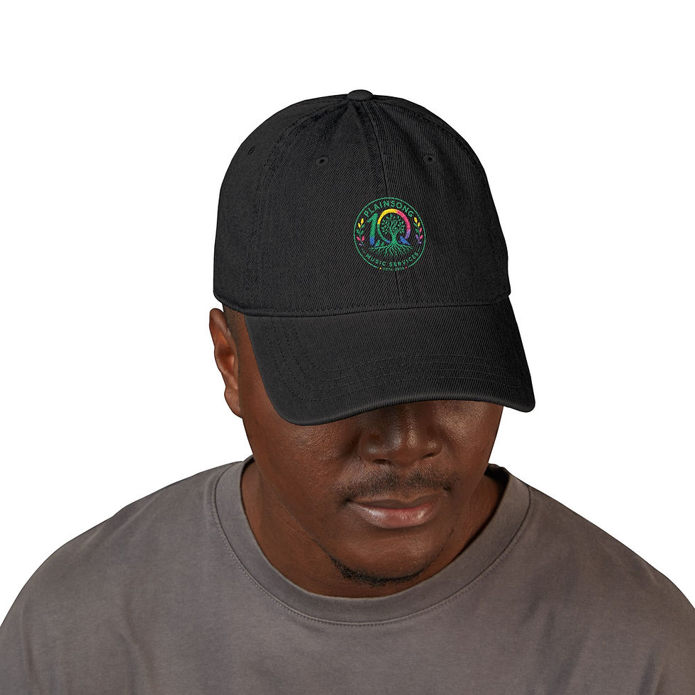 Thumbnail: Embroidered Yoga Lotus Denim Hat — Boho Meditation Baseball Cap