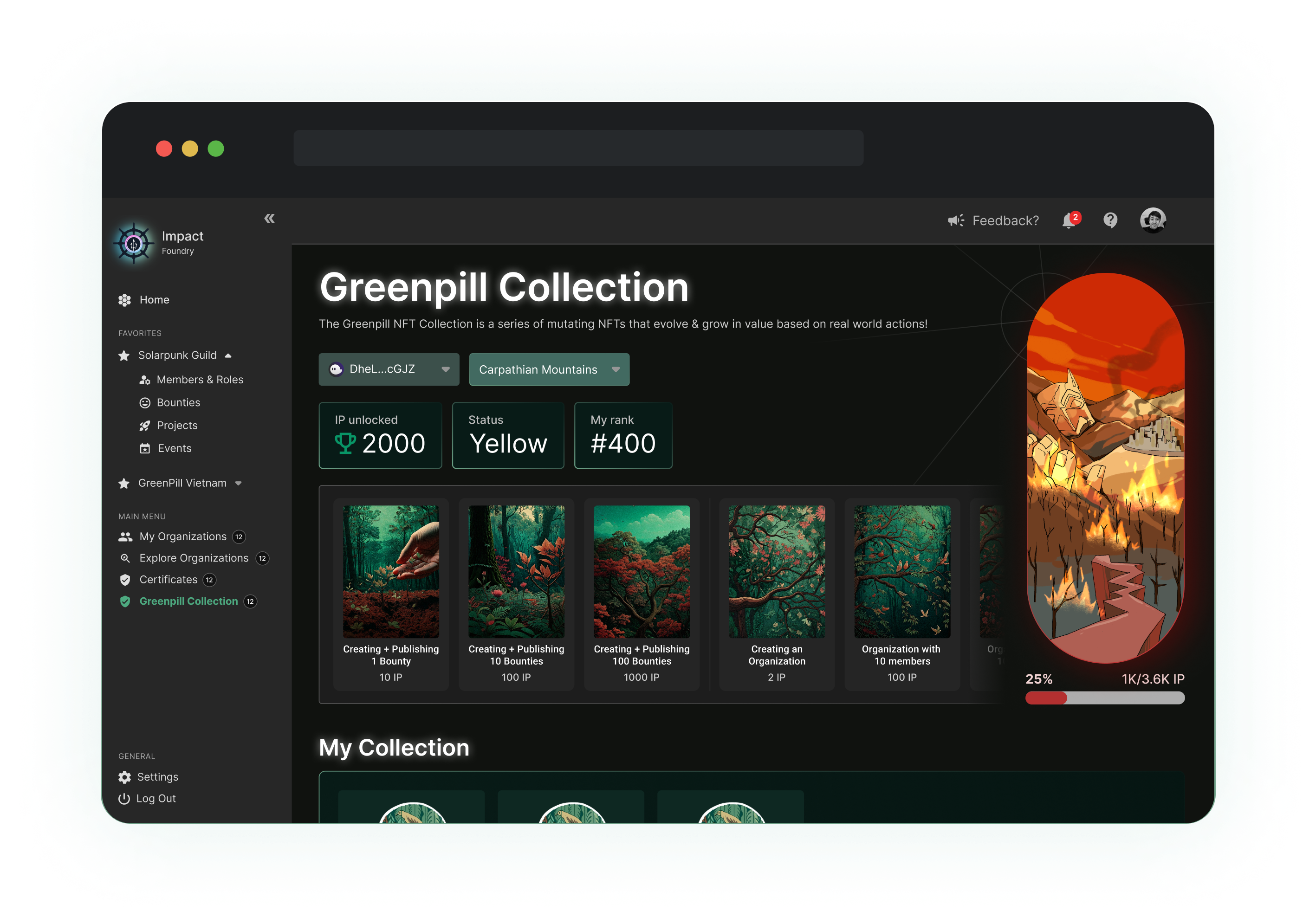 Achievements on Impact Foundry