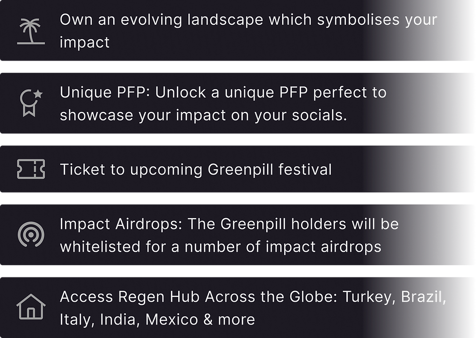 rewards for holding a greenpill dNFT