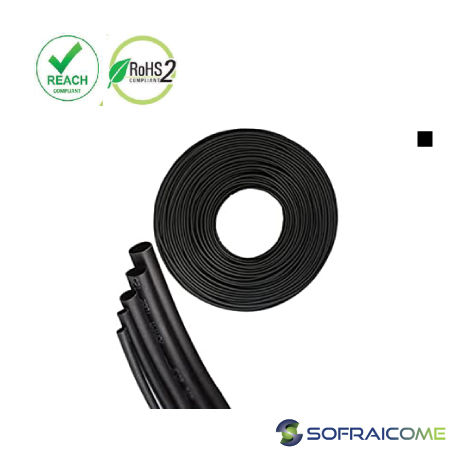 Miniatura: Gaines thermo PAROI FINE 5/1 - Ø Av rétreint 6,4 mm - Double paroi - Noir