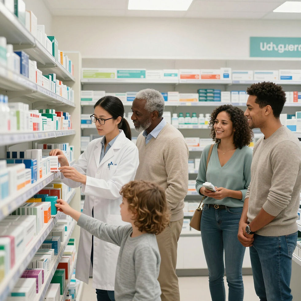 Pharmacist preparing prescriptions