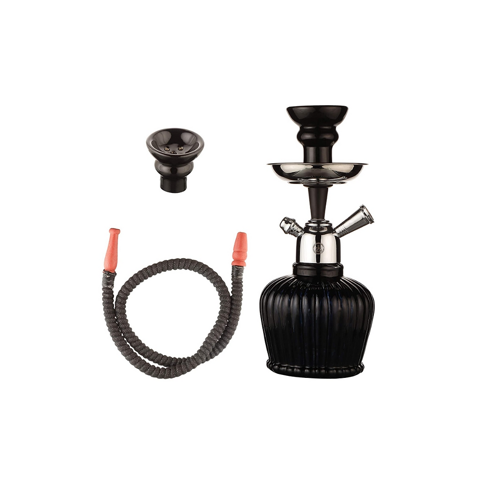 Thumbnail: Moksha 10 Inch Tall Glass Hookah Smoking Hookah With Metal Ash Catcher