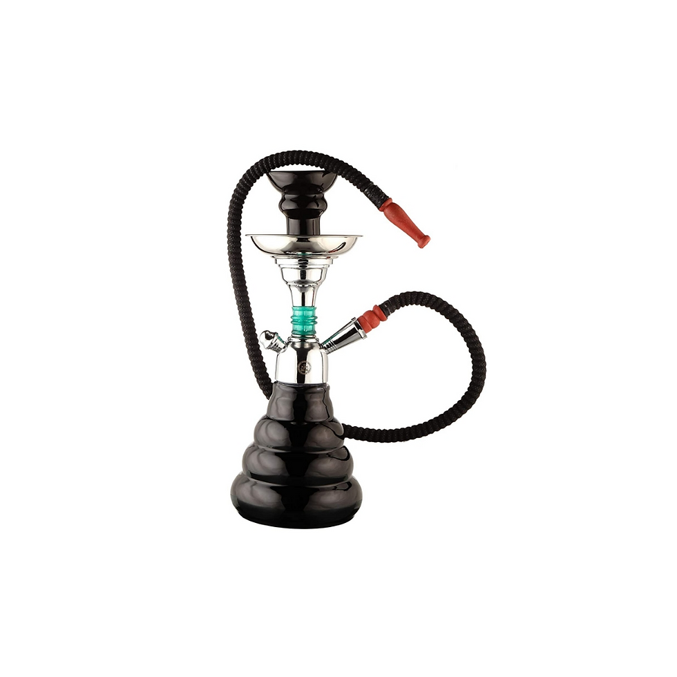 Thumbnail: "Premium Glass Hookah with crystal-clear base and metal stem"