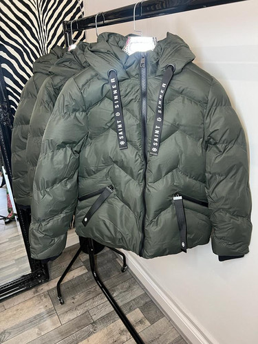 Khaki Hooded Saint \u0026 Sinner Padded Coat 